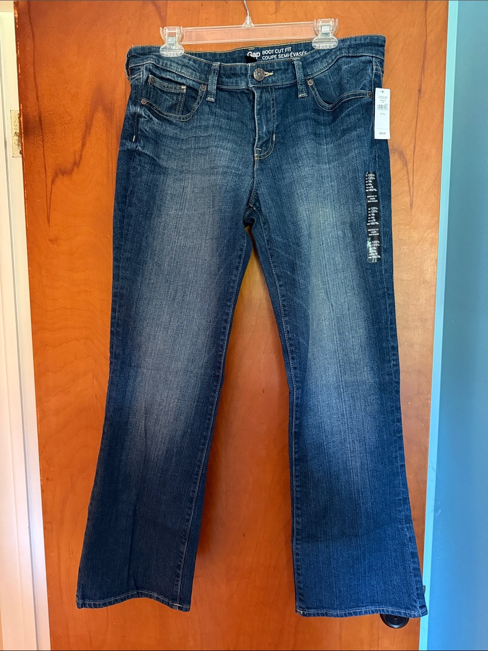 GAP Women's Bootcut Jeans in Medium Dark Blue Wash